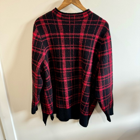 Penningtons mock neck plaid sweater - Picture 1 of 7